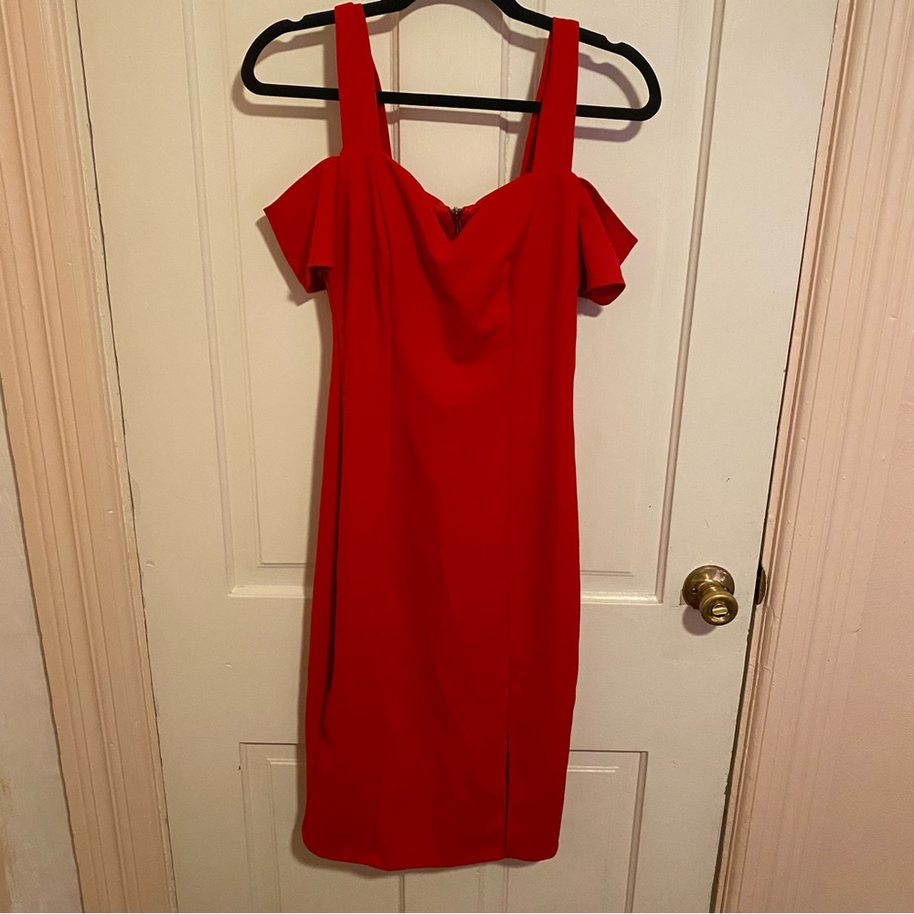 Bisou Bisou Vibrant Red Strapless Dress